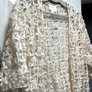 Anthropology Textured Cut-Out Duster NWT